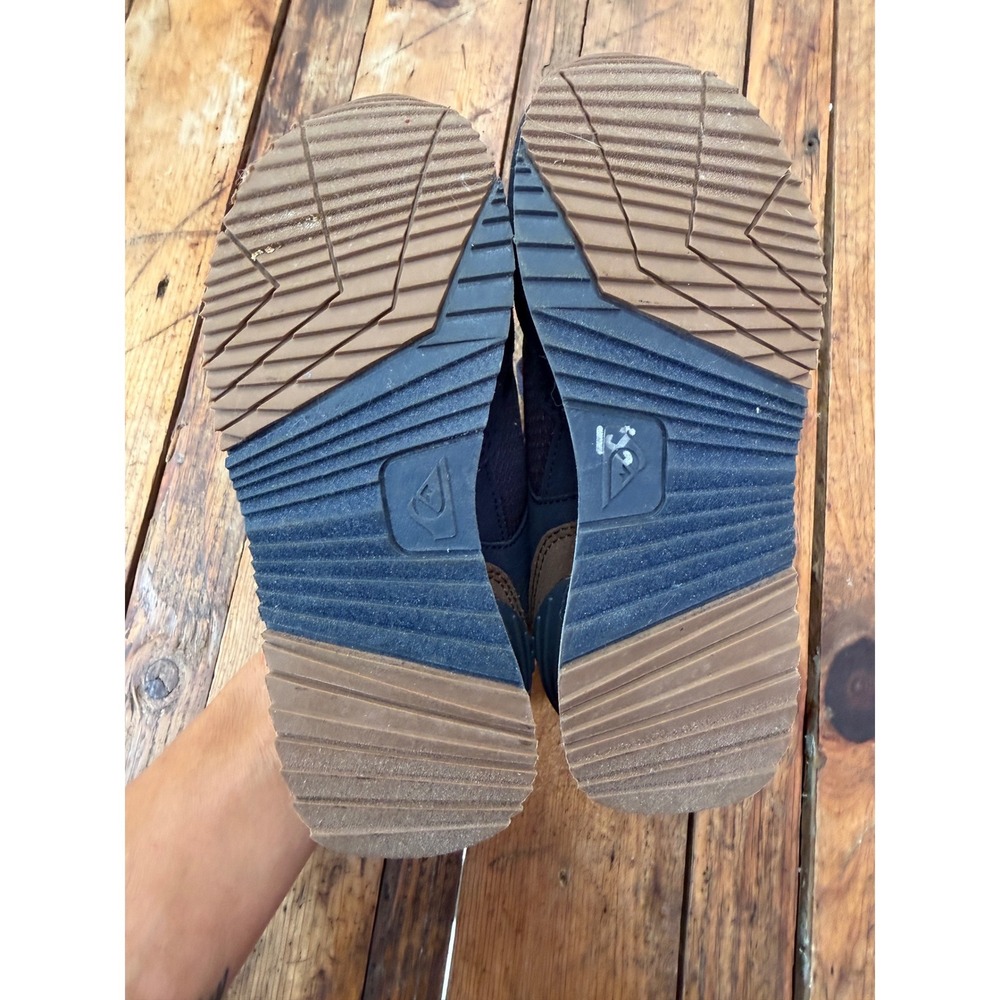 Quiksilver Kids Size 13 Beaumont Sneakers Skate Surf Y2K Navy Brown - Picture 7 of 9